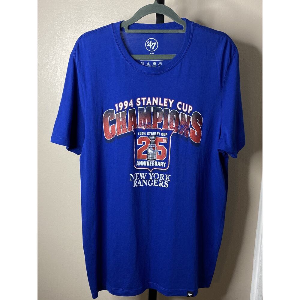 NY RANGERS 1994 CHAMPIONSHIP 25 ANNIVERSARY T SHIRT M STANLEY CUP MSG MESSIER
